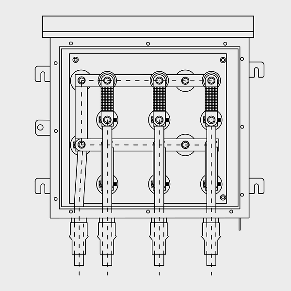Three Phase Cross Bonding Link Box with SVL for Single Cable electrical link box plan